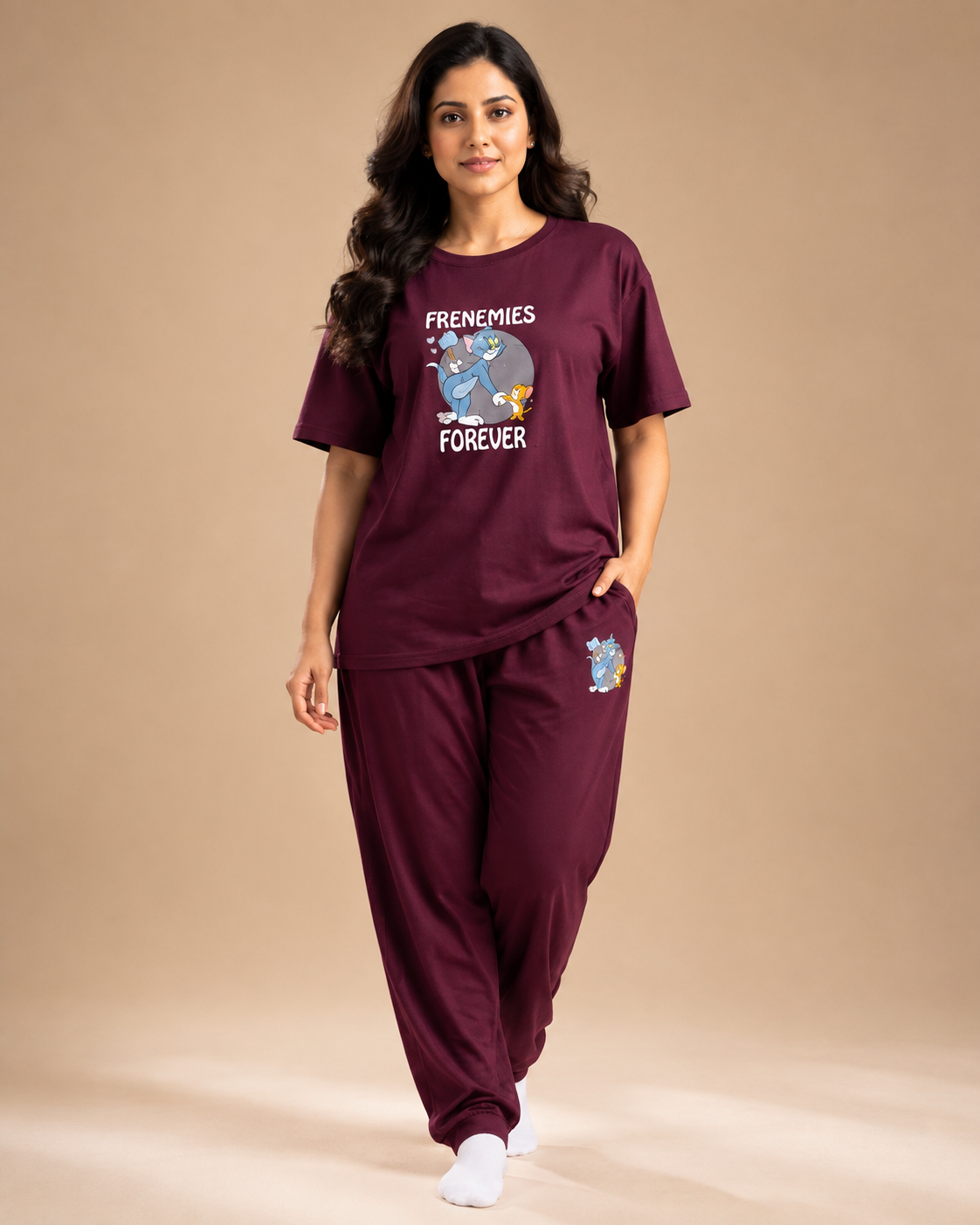 Burgundy Night Suit
